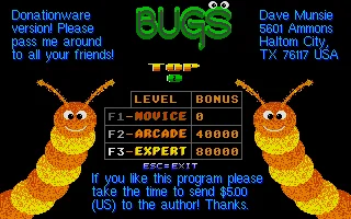 Bugs box art