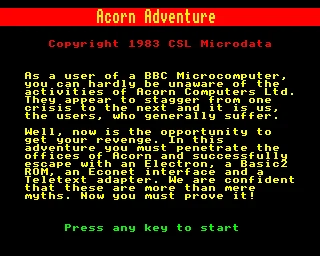 Acorn Adventure box art