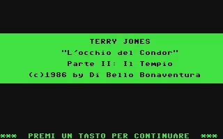 Terry Jones : L'Occhio del Condor : Il Tempio box art