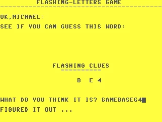 Flashing-Letters Game box art