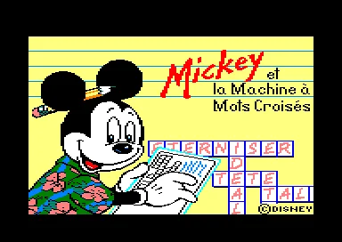 Mickey Et La Machine A Mots Croisés box art