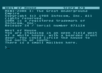 Mini-Zork I box art