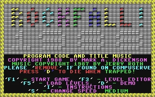 Rockfall! 1988 box art