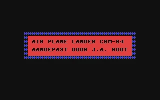 Air Plane Lander box art