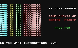 Game of the Maccabees box art
