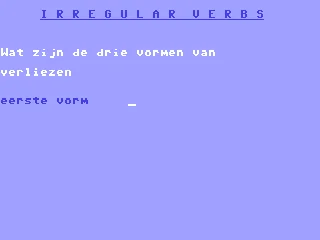 Irregular Verbs box art