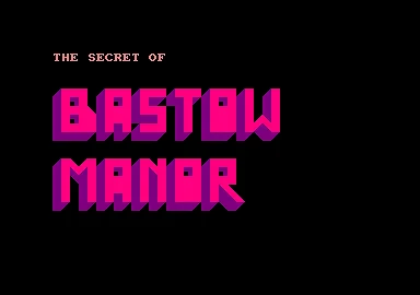 Secret Of Bastow Manor, The box art