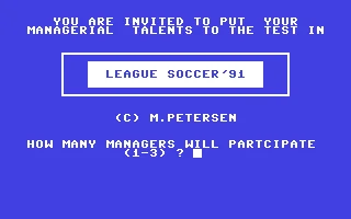 League Soccer '91 box art
