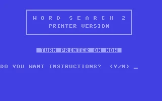Word Search II : Printer Version box art