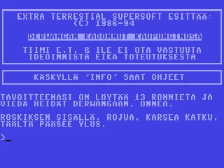 Derwangan Kadonnut Kaupunginosa box art