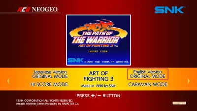 Aca Neogeo Art Of Fighting 3 box art