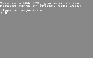 Mad Lib box art