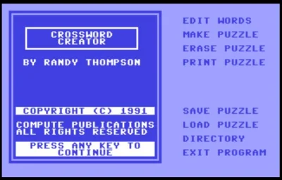 Crossword Creator box art