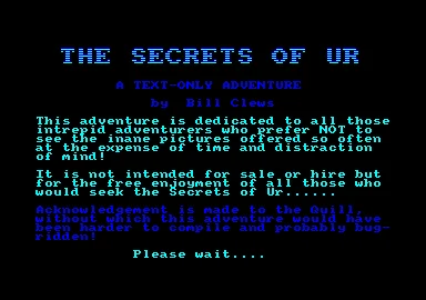 Secrets Of Ur, The box art