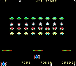 unknown 'Space Invaders' gambling game box art