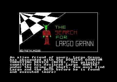 Search For Largo Grann, The box art