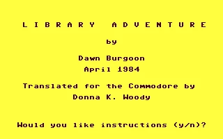 Library Adventure box art