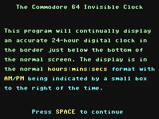 Invisible Clock box art