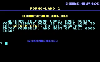 Porno-Land II : The Saga Continues box art