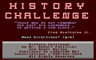 History Challenge box art