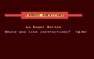 Famous Americans box art