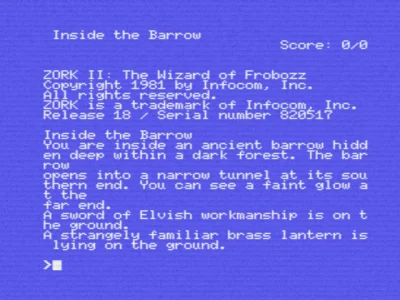 Zork 2 - The Wizard Of Frobozz box art
