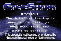 ZZZ(notgame):Gameshark Gba box art