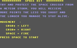 Space Hit box art