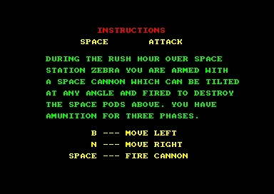 Space Attack box art