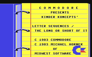 Kinder Koncepts 4 : Letter Sequences/The Long or Short of it box art