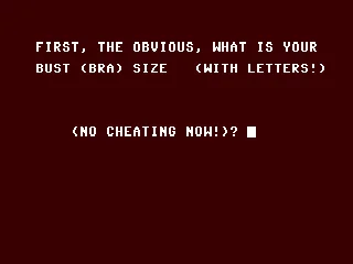 A Sex Quiz box art