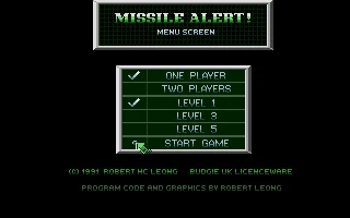 Missile Alert! box art