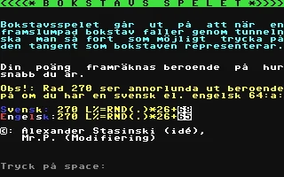 Bokstavs Spelet box art