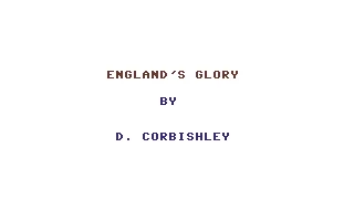 England's Glory box art