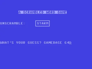 Scrambled Word box art
