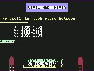Civil War Trivia box art