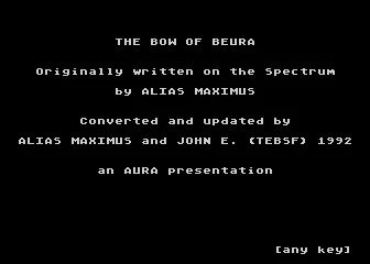 The Bow of Beura box art