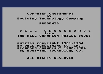 Computer Crosswords - Dell box art