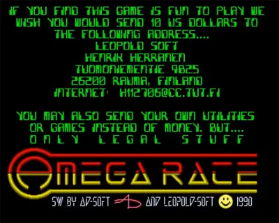 Amega Race box art