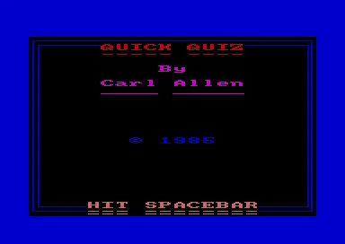 Quick Quiz box art