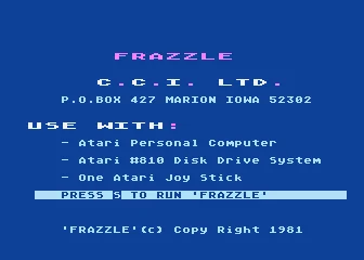 Frazzle box art