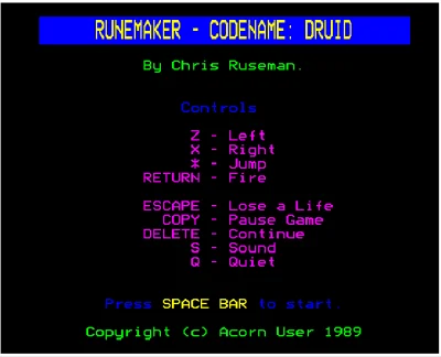 Runemaker - Codename: Druid box art