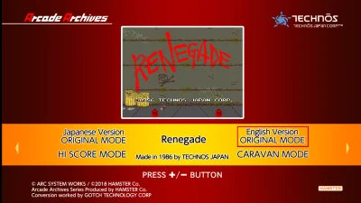 Arcade Archives Renegade box art
