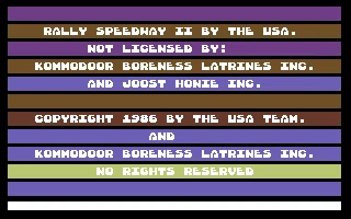 Rally Speedway II box art