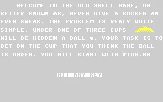 Old Shell Game box art