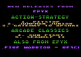 Epyx Preview Disk box art