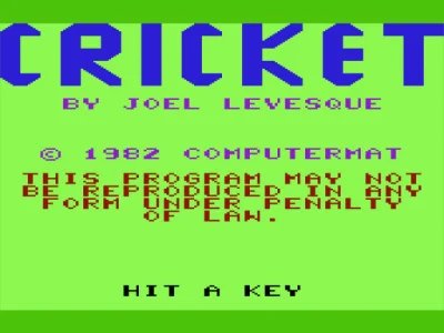 Cricket box art