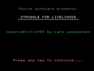 Struggle For Livelihood box art