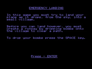 Emergency Landing box art