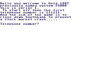 Gold 1987 : System 25000 box art